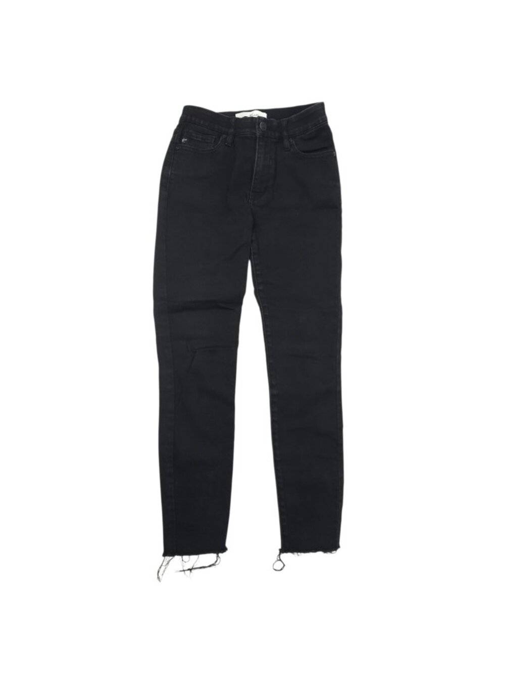 KanCan Paige Women Size 3/25 High Rise Ankle Skinny Jeans Raw Hem Black KC7312BK